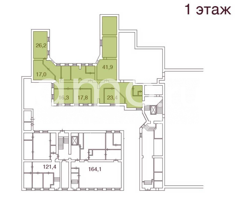 Планировка офиса 1576 м², 1 этаж, БЦ «Сенатор на 6-й Красноармейской 7к1»